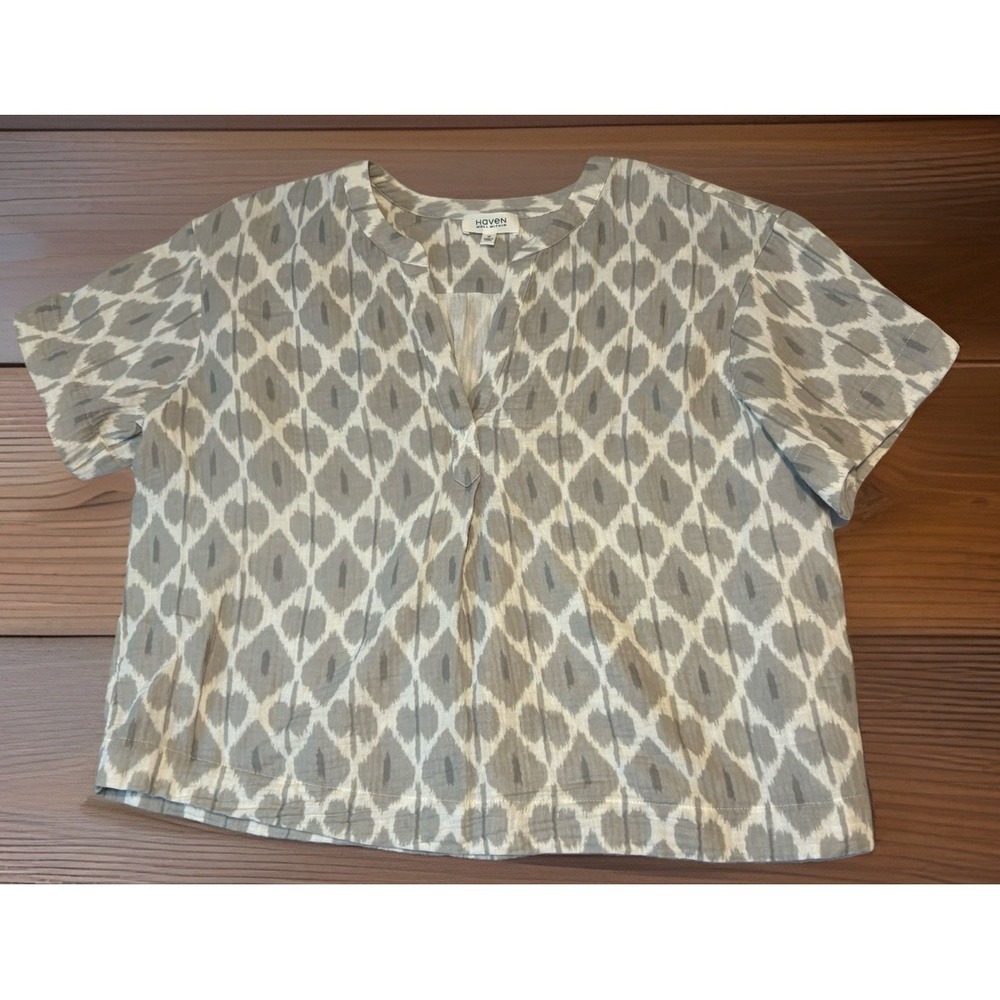 Talbots Haven Well Within 100% Organic Cotton Gauzy Lightwght Lounge Top Size M